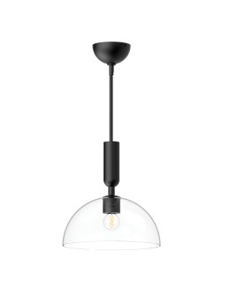 Elstead Lampa wisząca Jude 1 źródło światła Matowa czerń ALM-JUDE-P-MB-CL