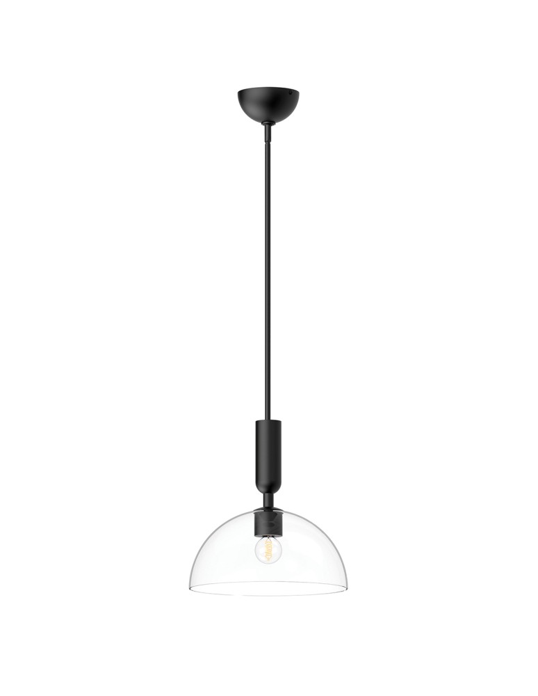 Elstead Lampa wisząca Jude 1 źródło światła Matowa czerń ALM-JUDE-P-MB-CL