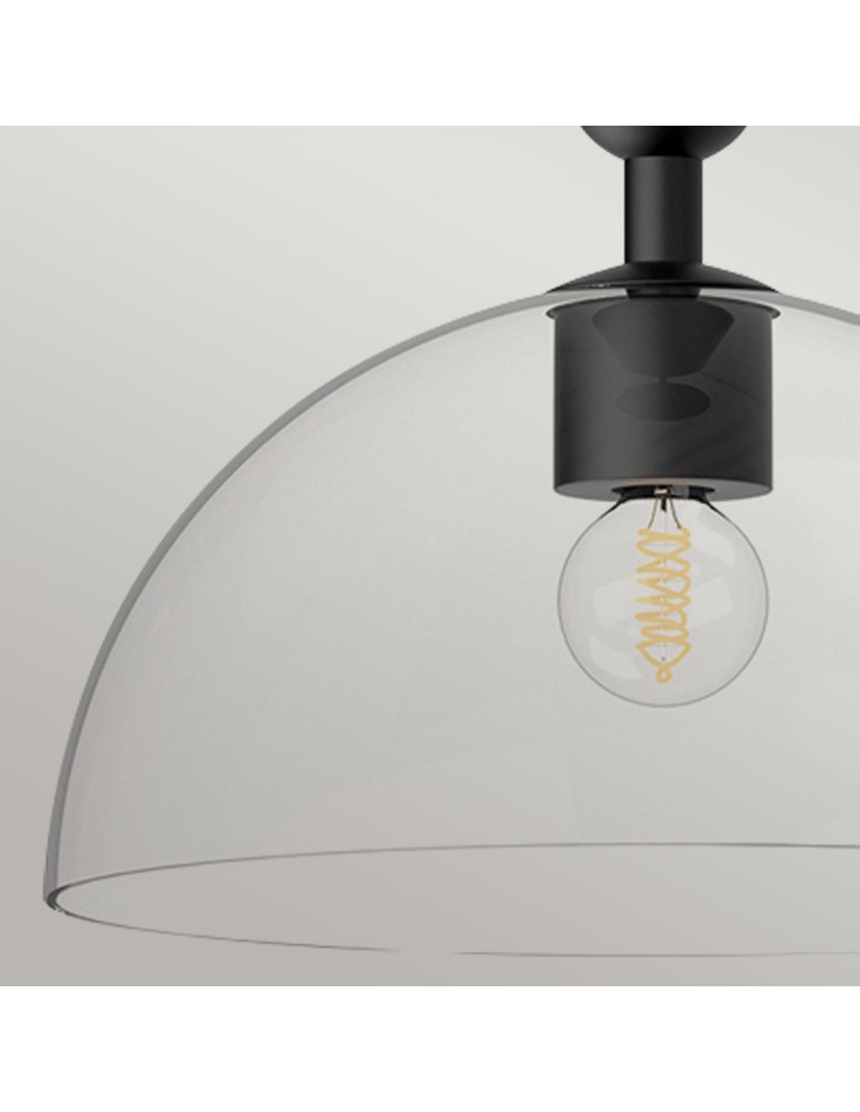 Elstead Lampa wisząca Jude 1 źródło światła Matowa czerń ALM-JUDE-P-MB-CL