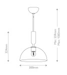 Elstead Lampa wisząca Jude 1 źródło światła Matowa czerń ALM-JUDE-P-MB-CL
