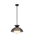 Elstead Lampa wisząca Perth 1 źródło światła Matowa czerń ALM-PERTH-P-BK
