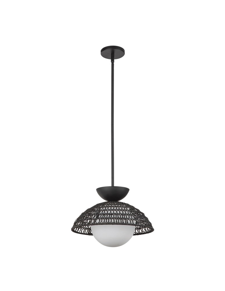 Elstead Lampa wisząca Perth 1 źródło światła Matowa czerń ALM-PERTH-P-BK