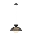 Elstead Lampa wisząca Perth 1 źródło światła Matowa czerń ALM-PERTH-P-BK