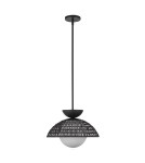 Elstead Lampa wisząca Perth 1 źródło światła Matowa czerń ALM-PERTH-P-BK