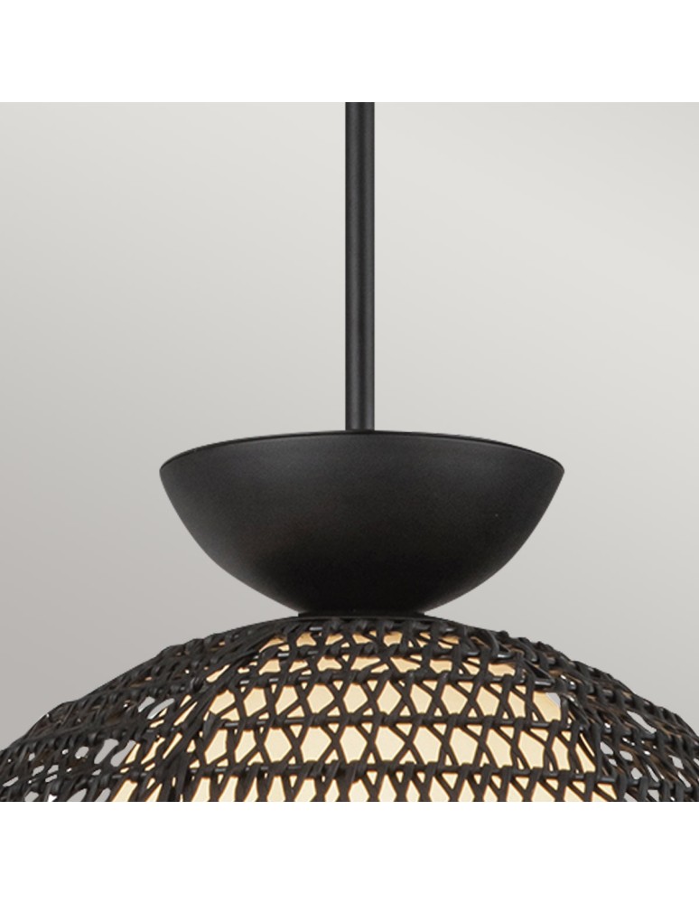 Elstead Lampa wisząca Perth 1 źródło światła Matowa czerń ALM-PERTH-P-BK