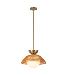 Elstead Lampa wisząca Perth 1 źródło światła Szczotkowane złoto ALM-PERTH-P-GD
