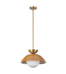 Elstead Lampa wisząca Perth 1 źródło światła Szczotkowane złoto ALM-PERTH-P-GD