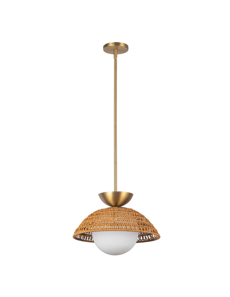 Elstead Lampa wisząca Perth 1 źródło światła Szczotkowane złoto ALM-PERTH-P-GD