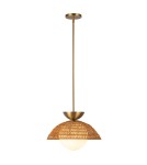 Elstead Lampa wisząca Perth 1 źródło światła Szczotkowane złoto ALM-PERTH-P-GD