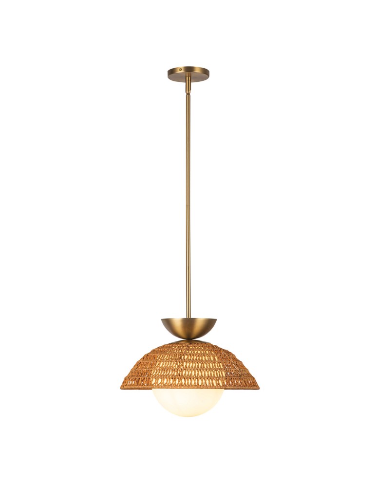 Elstead Lampa wisząca Perth 1 źródło światła Szczotkowane złoto ALM-PERTH-P-GD