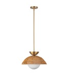 Elstead Lampa wisząca Perth 1 źródło światła Szczotkowane złoto ALM-PERTH-P-GD