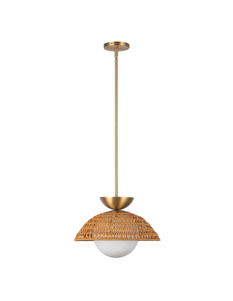 Elstead Lampa wisząca Perth 1 źródło światła Szczotkowane złoto ALM-PERTH-P-GD
