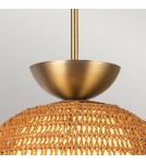 Elstead Lampa wisząca Perth 1 źródło światła Szczotkowane złoto ALM-PERTH-P-GD
