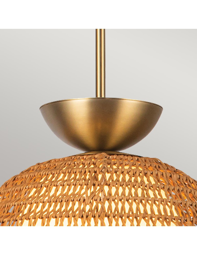 Elstead Lampa wisząca Perth 1 źródło światła Szczotkowane złoto ALM-PERTH-P-GD