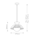 Elstead Lampa wisząca Perth 1 źródło światła Szczotkowane złoto ALM-PERTH-P-GD