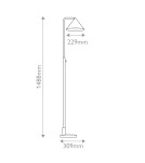 Elstead Lampa podłogowa Remyck 1 źródło światła Matowa czerń ALM-REMYCK-FL-BK