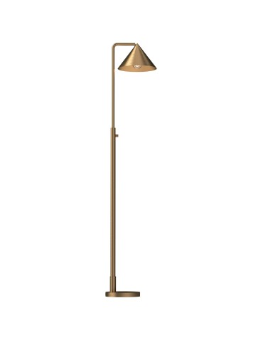 Elstead Lampa podłogowa Remyck 1 źródło światła Szczotkowane złoto ALM-REMYCK-FL-GD