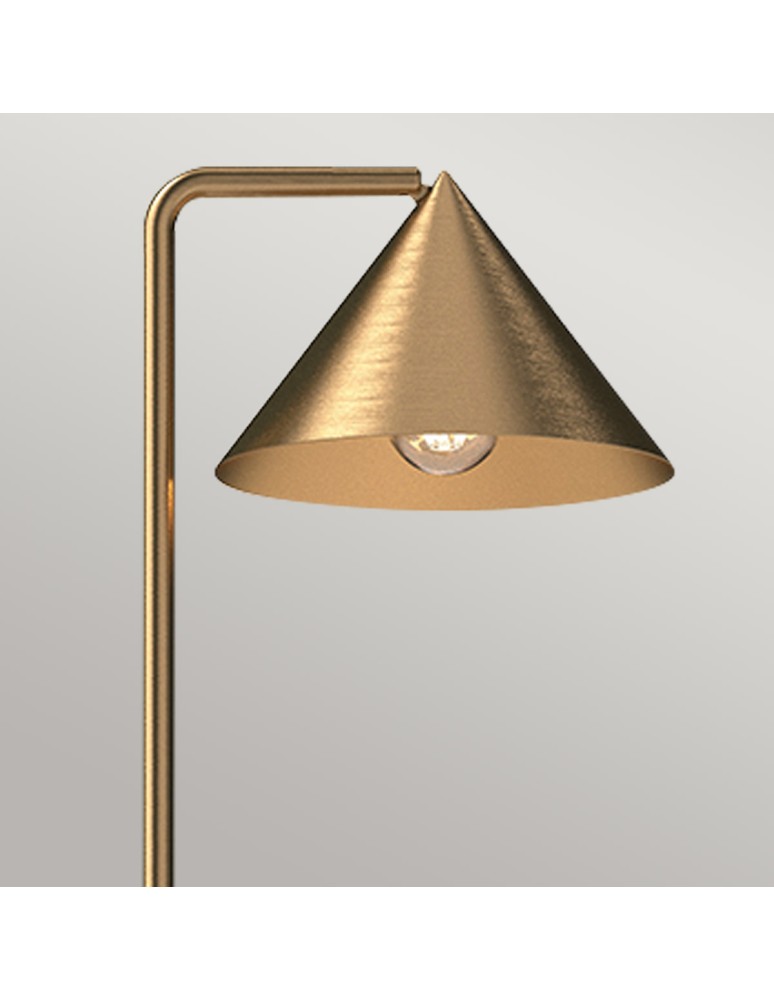 Elstead Lampa podłogowa Remyck 1 źródło światła Szczotkowane złoto ALM-REMYCK-FL-GD