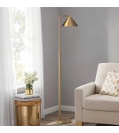 Elstead Lampa podłogowa Remyck 1 źródło światła Szczotkowane złoto ALM-REMYCK-FL-GD