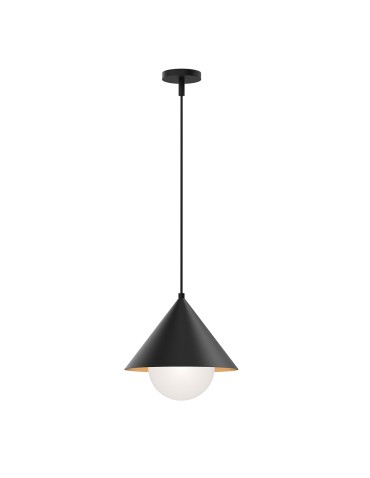 Elstead Lampa wisząca Remyck 1 źródło światła Matowa czerń ALM-REMYCK-P-BK