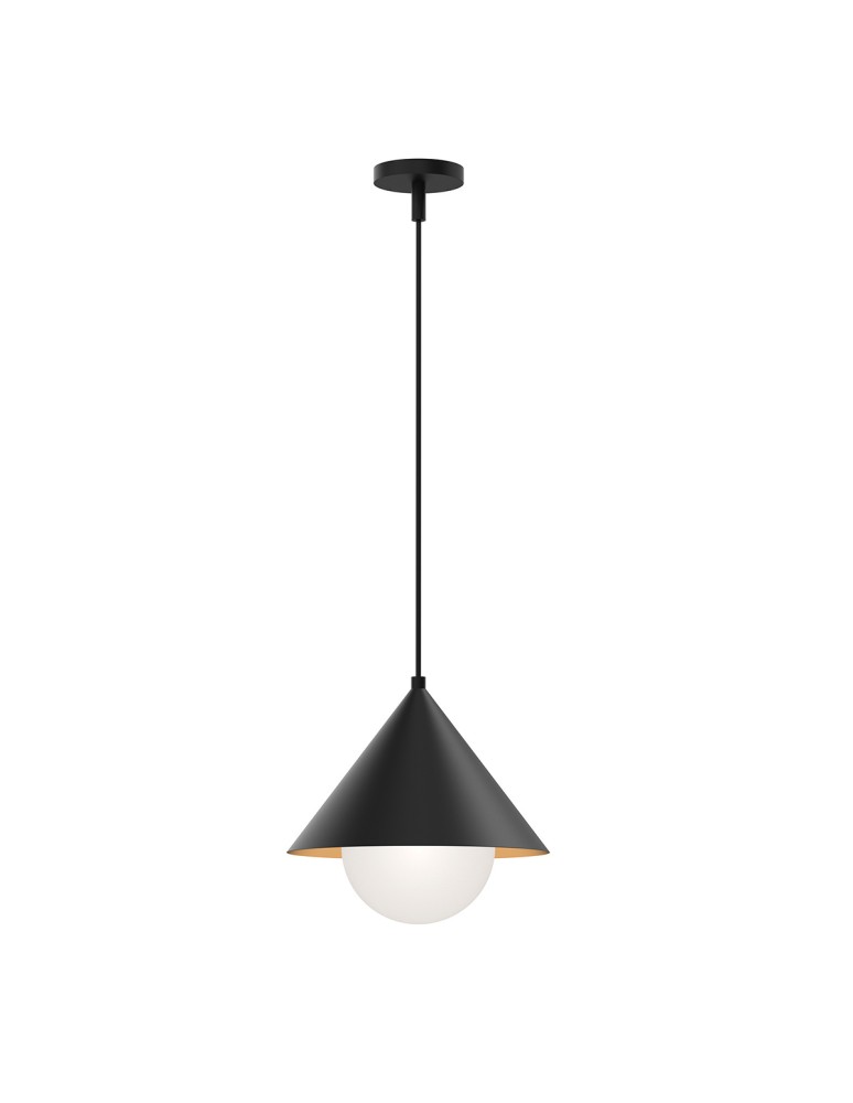Elstead Lampa wisząca Remyck 1 źródło światła Matowa czerń ALM-REMYCK-P-BK