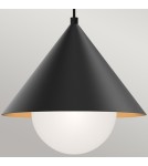 Elstead Lampa wisząca Remyck 1 źródło światła Matowa czerń ALM-REMYCK-P-BK