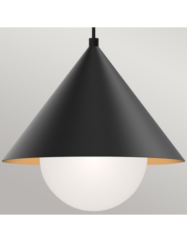 Elstead Lampa wisząca Remyck 1 źródło światła Matowa czerń ALM-REMYCK-P-BK - produkt 2