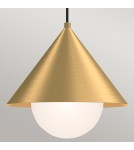 Elstead Lampa wisząca Remyck 1 źródło światła Szczotkowane złoto ALM-REMYCK-P-GD