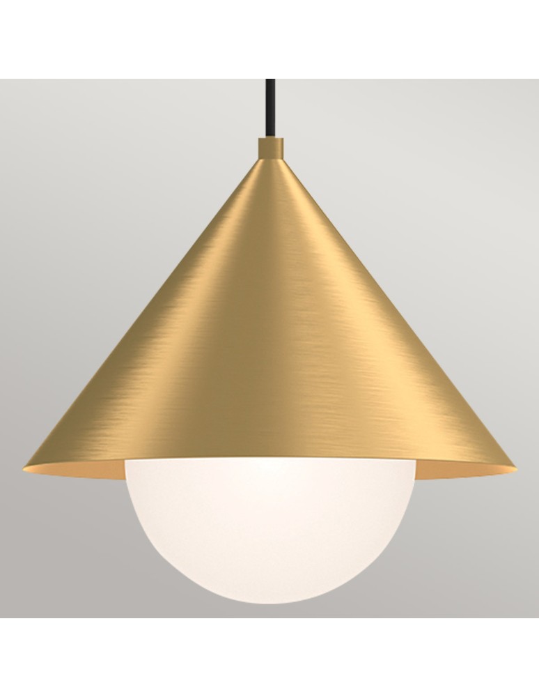 Elstead Lampa wisząca Remyck 1 źródło światła Szczotkowane złoto ALM-REMYCK-P-GD