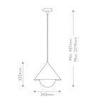 Elstead Lampa wisząca Remyck 1 źródło światła Szczotkowane złoto ALM-REMYCK-P-GD