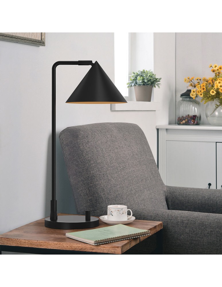 Elstead Lampa stołowa Remyck 1 źródło światła Matowa czerń ALM-REMYCK-TL-BK