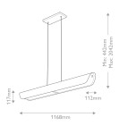 Elstead Lampa wyspowa LED Arco - Zgaszona czerń HK-ARCO-LED-LP-117-BX