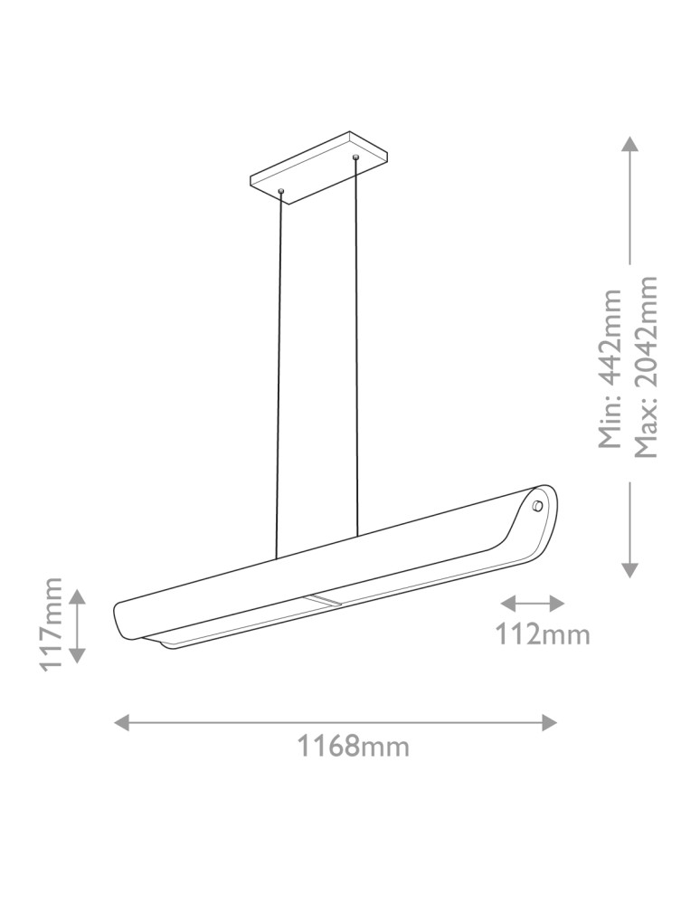 Elstead Lampa wyspowa LED Arco - Zgaszona czerń HK-ARCO-LED-LP-117-BX