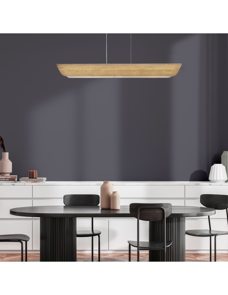 Elstead Lampa wyspowa LED Arco - Klasyczny mosiądz HK-ARCO-LED-LP-117-HB