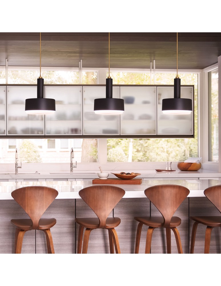 Elstead Średnia lampa wisząca Cedric 2 źródła światła Lakierowany mosiądz HK-CEDRIC-P-M-BR