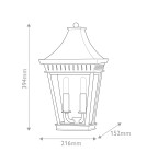 Elstead Latarnia naścienna Chapel Hill 2 źródła światła Muzealna czerń IP44 Zewnętrzna HK-CHAPEL-HILL7-MB
