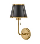 Elstead Kinkiet Clarke 1 źródło światła Ciepły mosiądz HK-CLARKE1-BR-BK