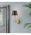 Elstead Kinkiet Clarke 1 źródło światła Ciepły mosiądz HK-CLARKE1-BR-BK