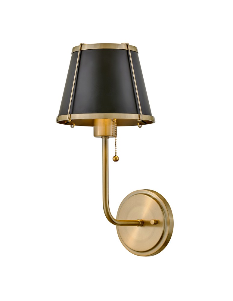 Elstead Kinkiet Clarke 1 źródło światła Ciepły mosiądz HK-CLARKE1-BR-BK