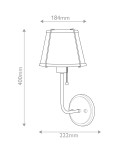 Elstead Kinkiet Clarke 1 źródło światła Ciepły mosiądz HK-CLARKE1-BR-BK