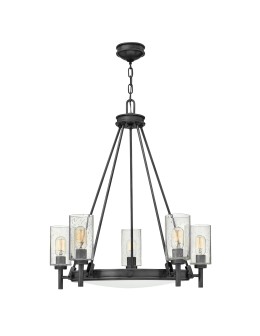 Elstead Żyrandol Collier 5 źródeł światła Zgaszona czerń HK-COLLIER5-BX