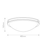 Elstead Średni plafon Collier 3 źródła światła Zgaszona czerń HK-COLLIER-F-M-BX