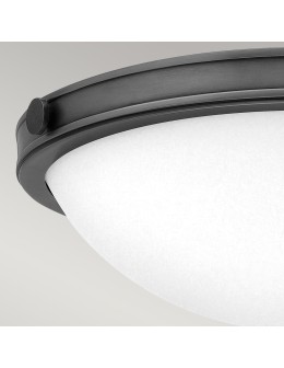 Elstead Mały plafon Collier 2 źródła światła Zgaszona czerń HK-COLLIER-F-S-BX - produkt 2