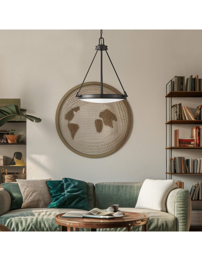 Elstead Lampa wisząca Collier 4 źródła światła Zgaszona czerń HK-COLLIER-P-BX