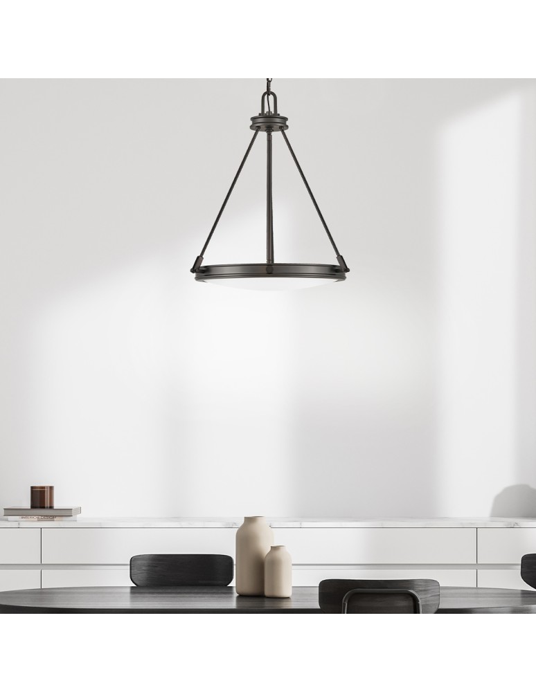 Elstead Lampa wisząca Collier 4 źródła światła Zgaszona czerń HK-COLLIER-P-BX