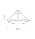 Elstead Średni półplafon Collier 4 źródła światła Zgaszona czerń HK-COLLIER-SF-M-BX