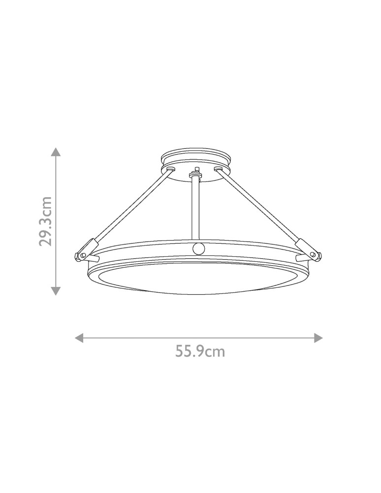 Elstead Średni półplafon Collier 4 źródła światła Zgaszona czerń HK-COLLIER-SF-M-BX