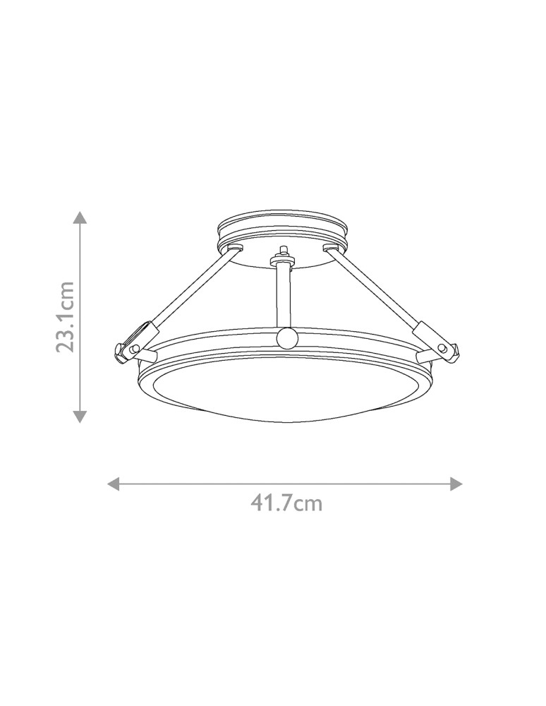 Elstead Mały półplafon Collier 3 źródła światła Zgaszona czerń HK-COLLIER-SF-S-BX