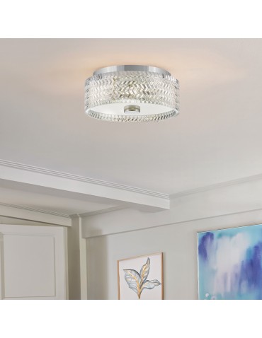 Elstead Plafon Elle 2 źródła światła Chrom HK-ELLE-F-S-CM
