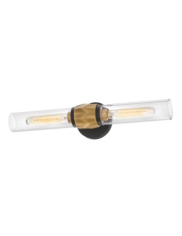Elstead Kinkiet Ellison 2 źródła światła Czarny, klasyczny IP44 Łazienkowa HK-ELLISON2-BK-HB - product 2